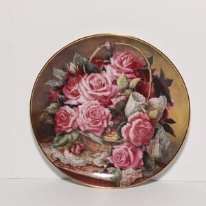 Vintage The Franklin Mint Grace de Monaco Rose Plate Fine Porcelain